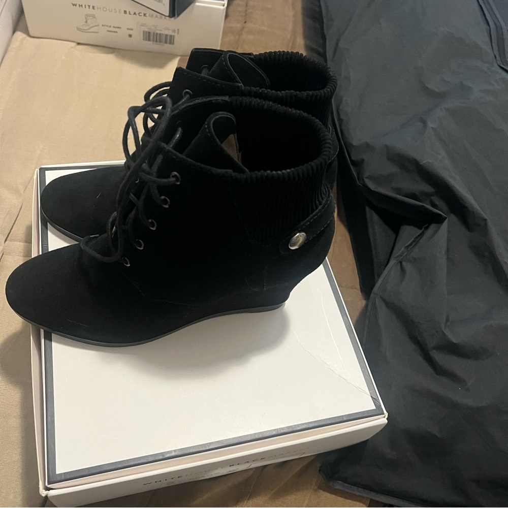 MICHAEL Michael Kors Black Lace-Up Ankle Booties
